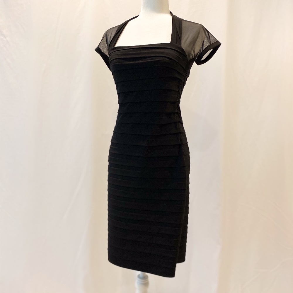 NWOT Maggy London Bodycon Illusion Black Dress